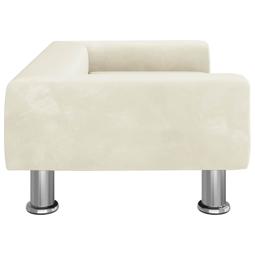 Divano per Bambini Crema 70x45x26,5 cm in Velluto | homemem39