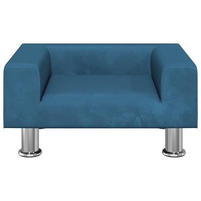 Divano per Bambini Blu 50x40x26,5 cm in Velluto | homemem39