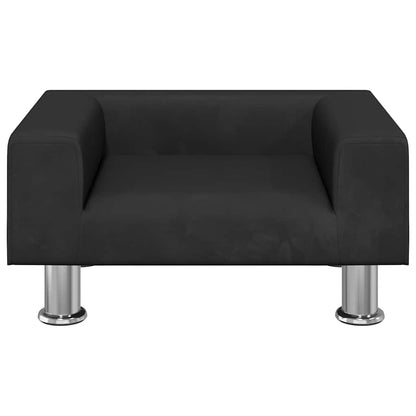 Divano per Bambini Nero 50x40x26,5 cm in Velluto | homemem39