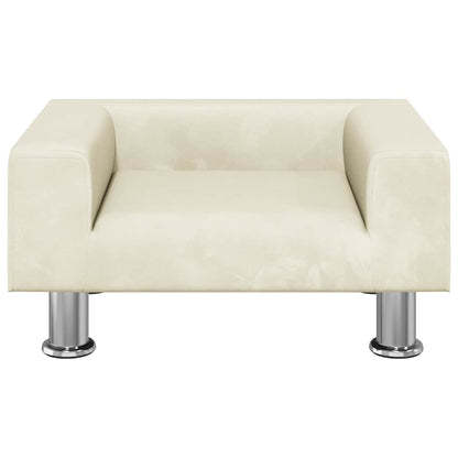 Divano per Bambini Crema 50x40x26,5 cm in Velluto - homemem39