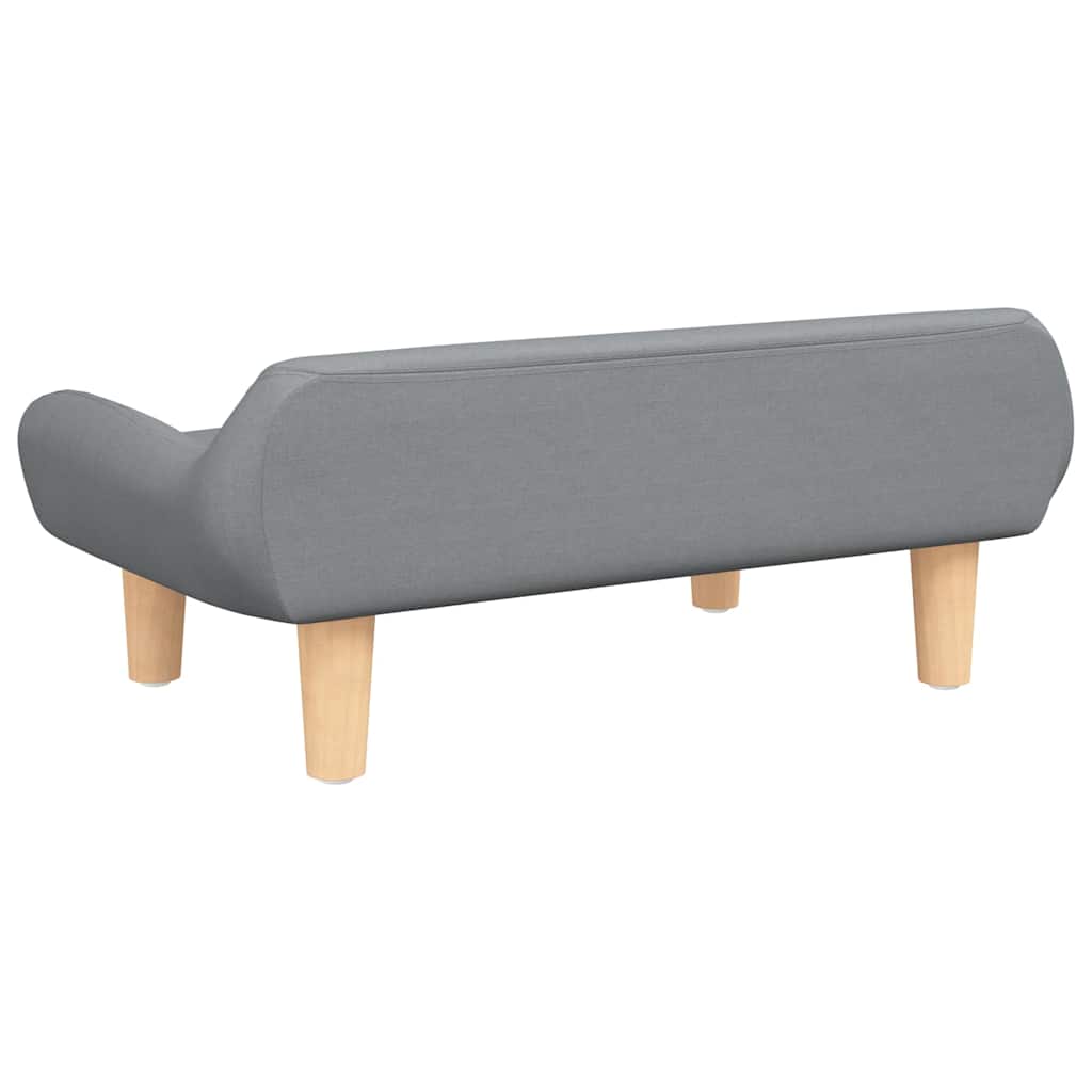 Divano per Bambini Grigio Chiaro 70x40x24 cm in Tessuto