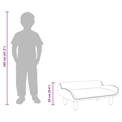 Divano per Bambini Grigio Scuro 70x40x24 cm in Tessuto | homemem39