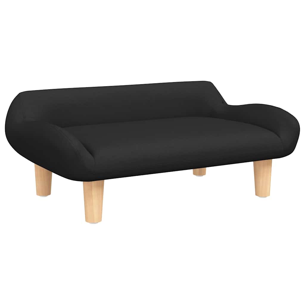 Divano per Bambini Nero 70x40x24 cm in Tessuto | homemem39