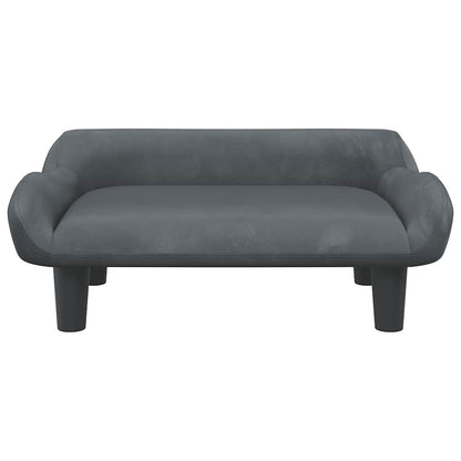Divano per Bambini Grigio Scuro 70x40x24 cm in Velluto | homemem39