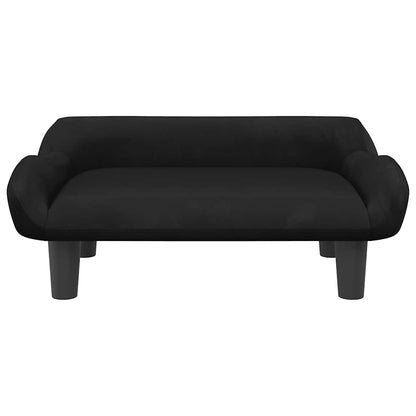 Divano per Bambini Nero 70x40x24 cm in Velluto | homemem39