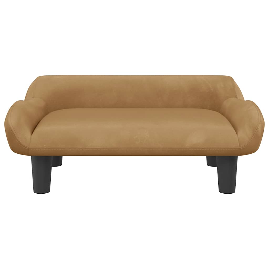 Divano per Bambini Marrone 70x40x24 cm in Velluto | homemem39