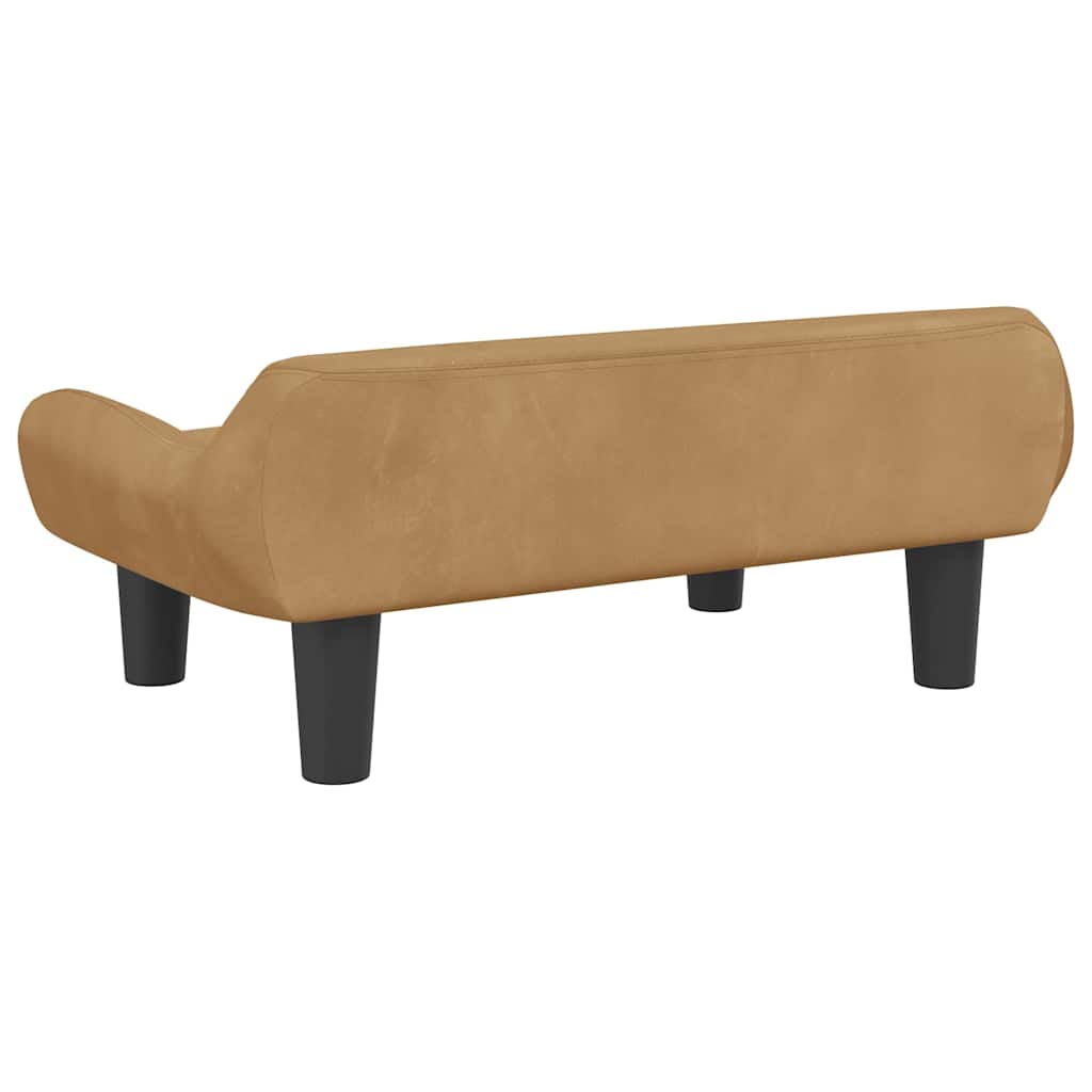Divano per Bambini Marrone 70x40x24 cm in Velluto | homemem39