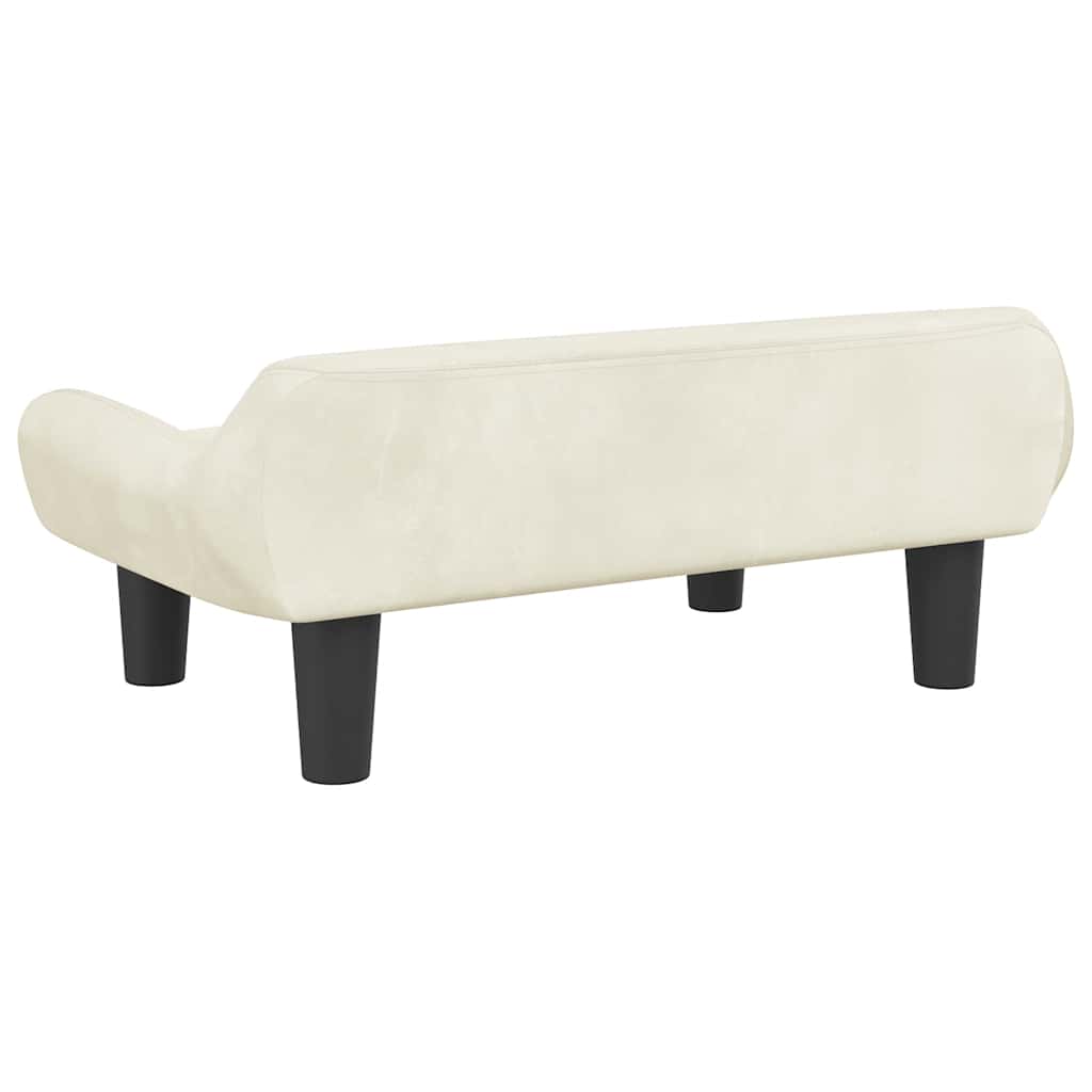 Divano per Bambini Crema 70x40x24 cm in Velluto | homemem39
