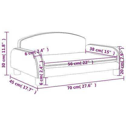 Divano per Bambini Crema 70x45x30 cm in Tessuto | homemem39