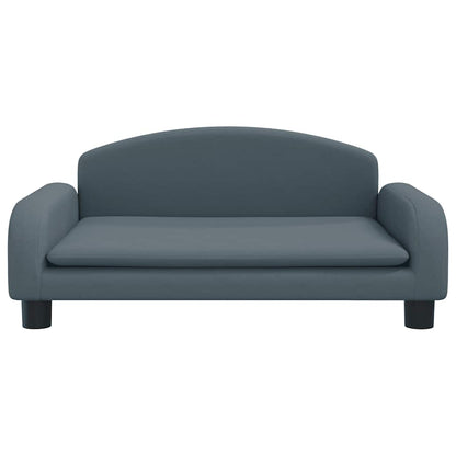 Divano per Bambini Grigio Scuro 70x45x30 cm in Tessuto | homemem39