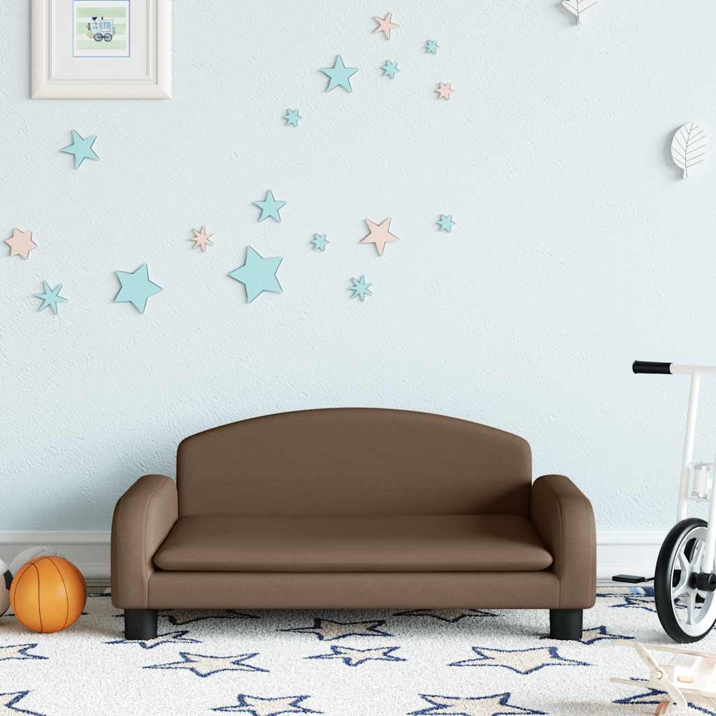 Divano per Bambini Marrone 70x45x30 cm in Tessuto | homemem39