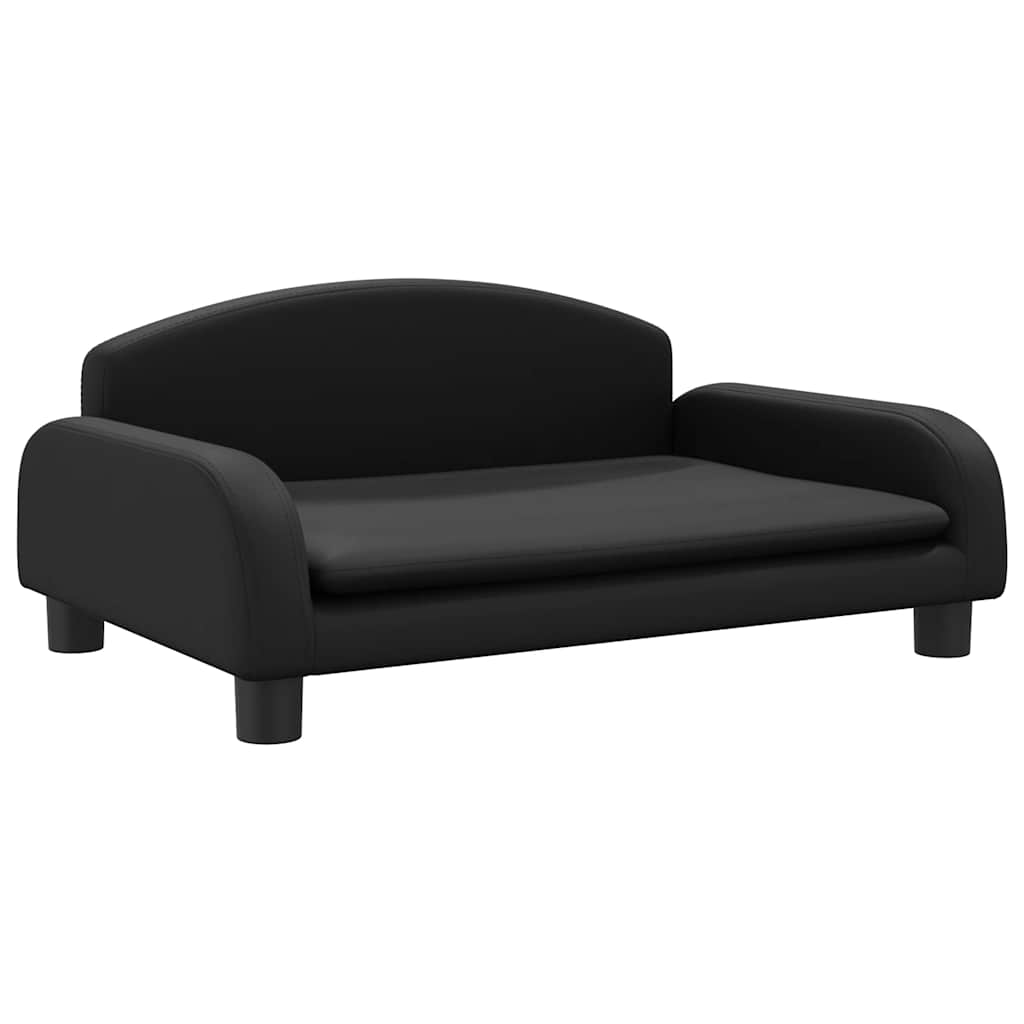 Divano per Bambini Nero 70x45x30 cm in Similpelle | homemem39