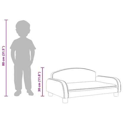 Divano per Bambini Nero 70x45x30 cm in Similpelle | homemem39