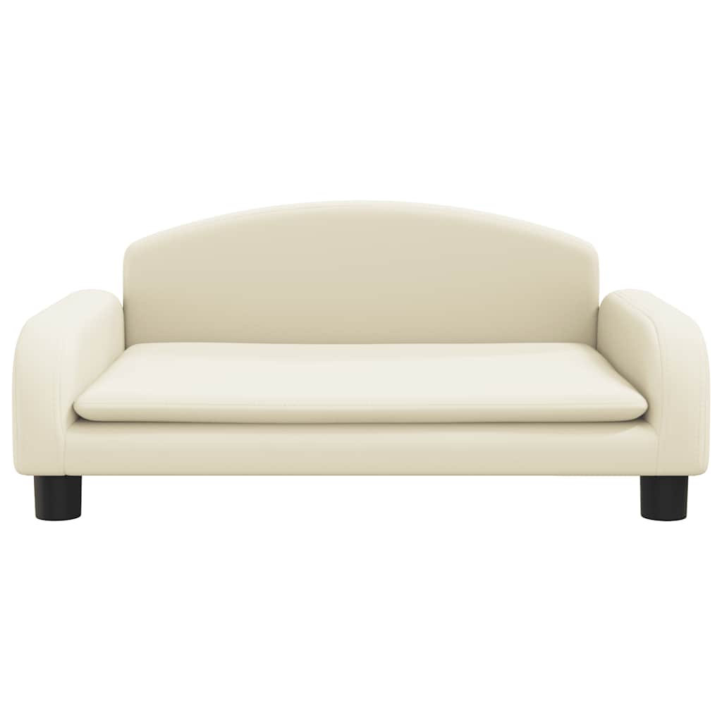 Divano per Bambini Crema 70x45x30 cm in Similpelle | homemem39
