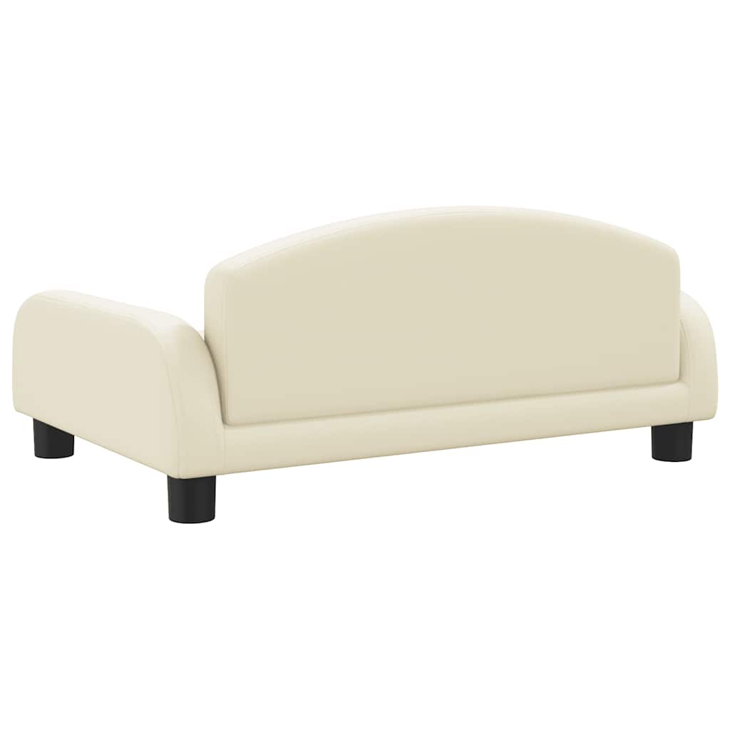 Divano per Bambini Crema 70x45x30 cm in Similpelle | homemem39