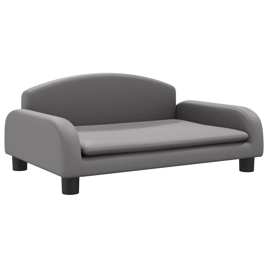 Divano per Bambini Grigio 70x45x30 cm in Similpelle