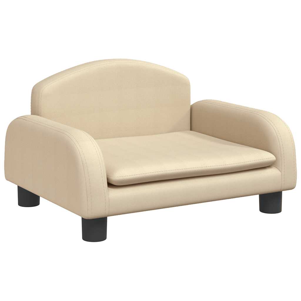 Divano per Bambini Crema 50x40x30 cm in Tessuto | homemem39