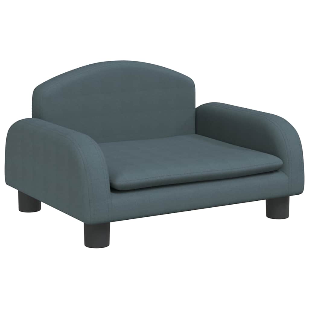 Divano per Bambini Grigio Scuro 50x40x30 cm in Tessuto | homemem39