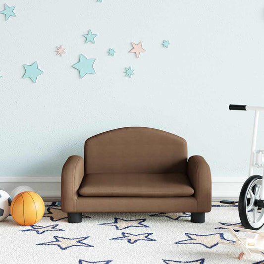 Divano per Bambini Marrone 50x40x30 cm in Tessuto | homemem39