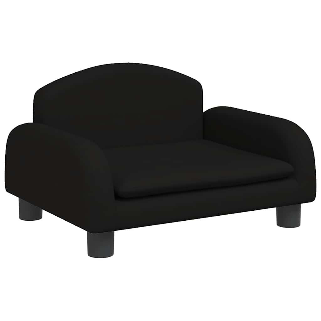 Divano per Bambini Nero 50x40x30 cm in Tessuto | homemem39