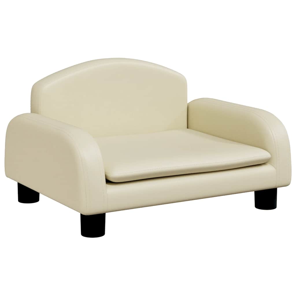 Divano per Bambini Crema 50x40x30 cm in Similpelle | homemem39