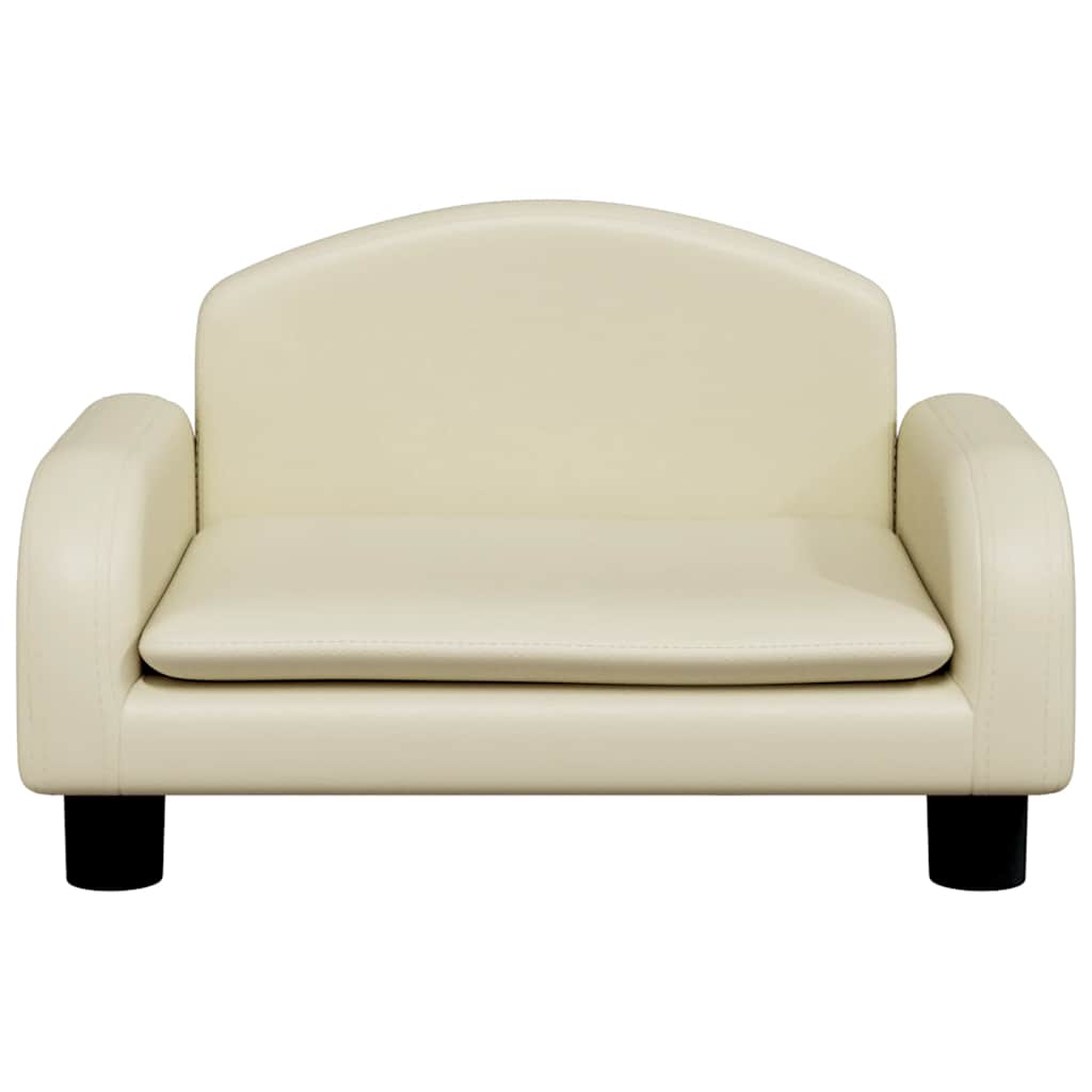 Divano per Bambini Crema 50x40x30 cm in Similpelle | homemem39