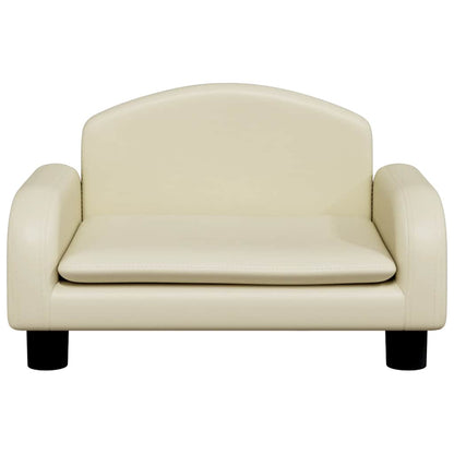 Divano per Bambini Crema 50x40x30 cm in Similpelle | homemem39