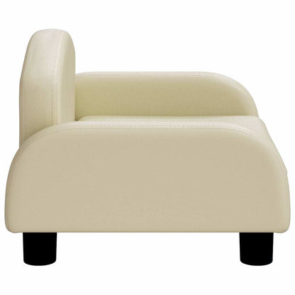 Divano per Bambini Crema 50x40x30 cm in Similpelle