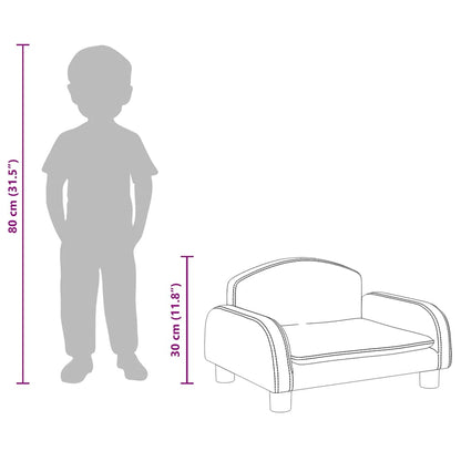 Divano per Bambini Marrone 50x40x30 cm in Similpelle | homemem39