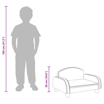 Divano per Bambini Marrone 50x40x30 cm in Similpelle | homemem39
