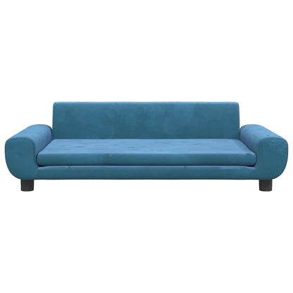 Divano per Bambini Blu 100x54x33 cm in Velluto | homemem39