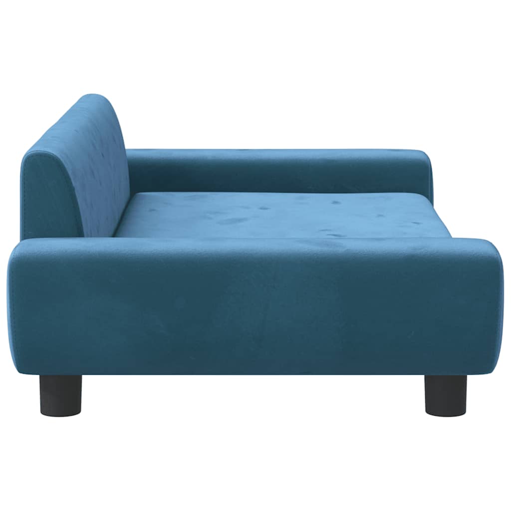 Divano per Bambini Blu 100x54x33 cm in Velluto | homemem39