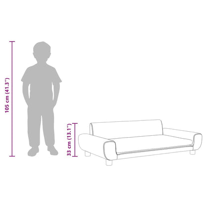 Divano per Bambini Blu 100x54x33 cm in Velluto | homemem39