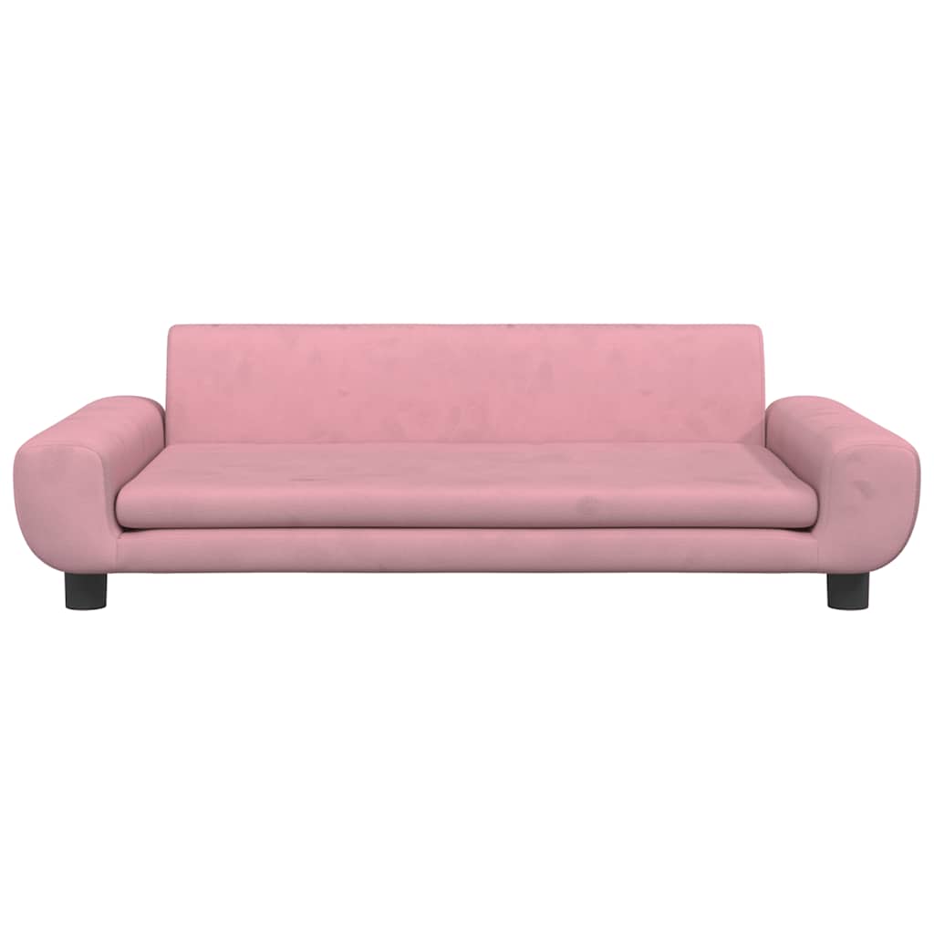 Divano per Bambini Rosa 100x54x33 cm in Velluto | homemem39