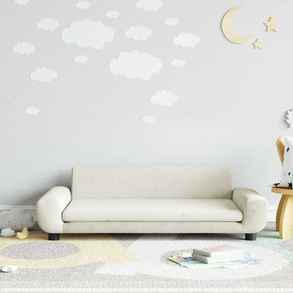 Divano per Bambini Crema 100x54x33 cm in Velluto | homemem39