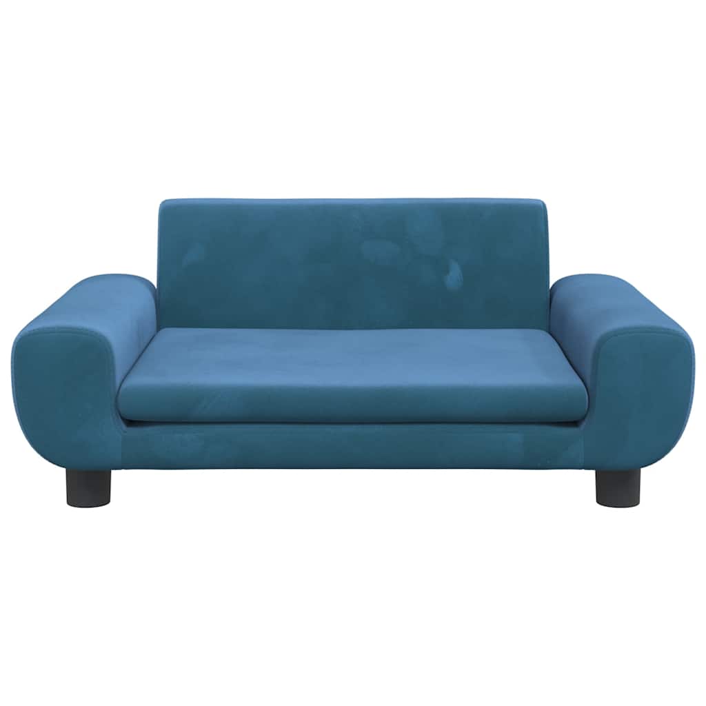 Divano per Bambini Blu 70x45x33 cm in Velluto | homemem39