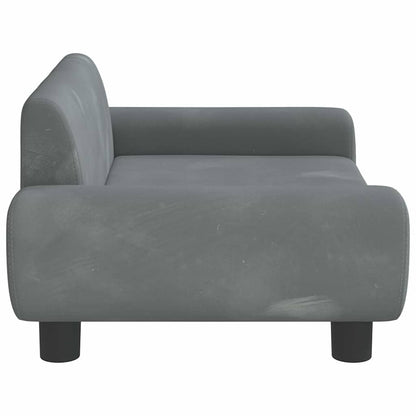 Divano per Bambini Grigio Scuro 70x45x33 cm in Velluto | homemem39
