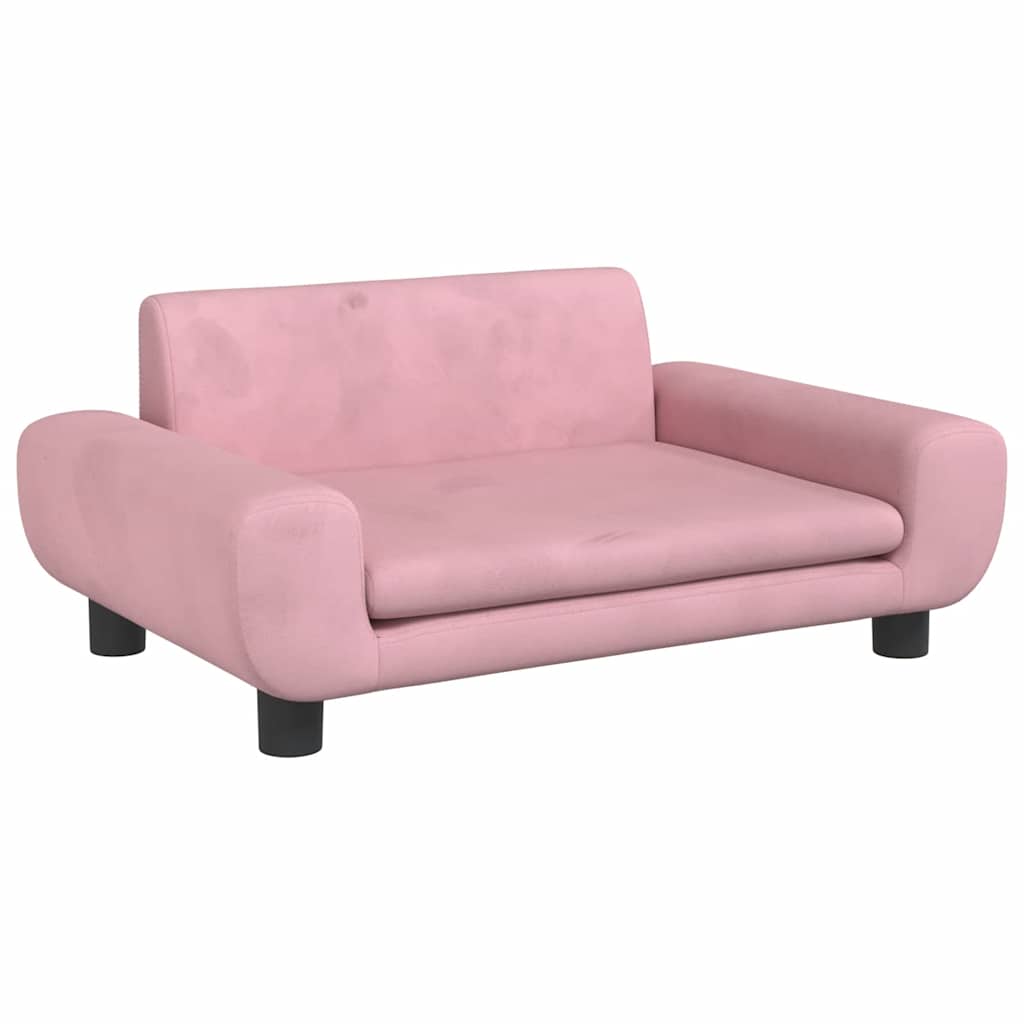 Divano per Bambini Rosa 70x45x33 cm in Velluto | homemem39