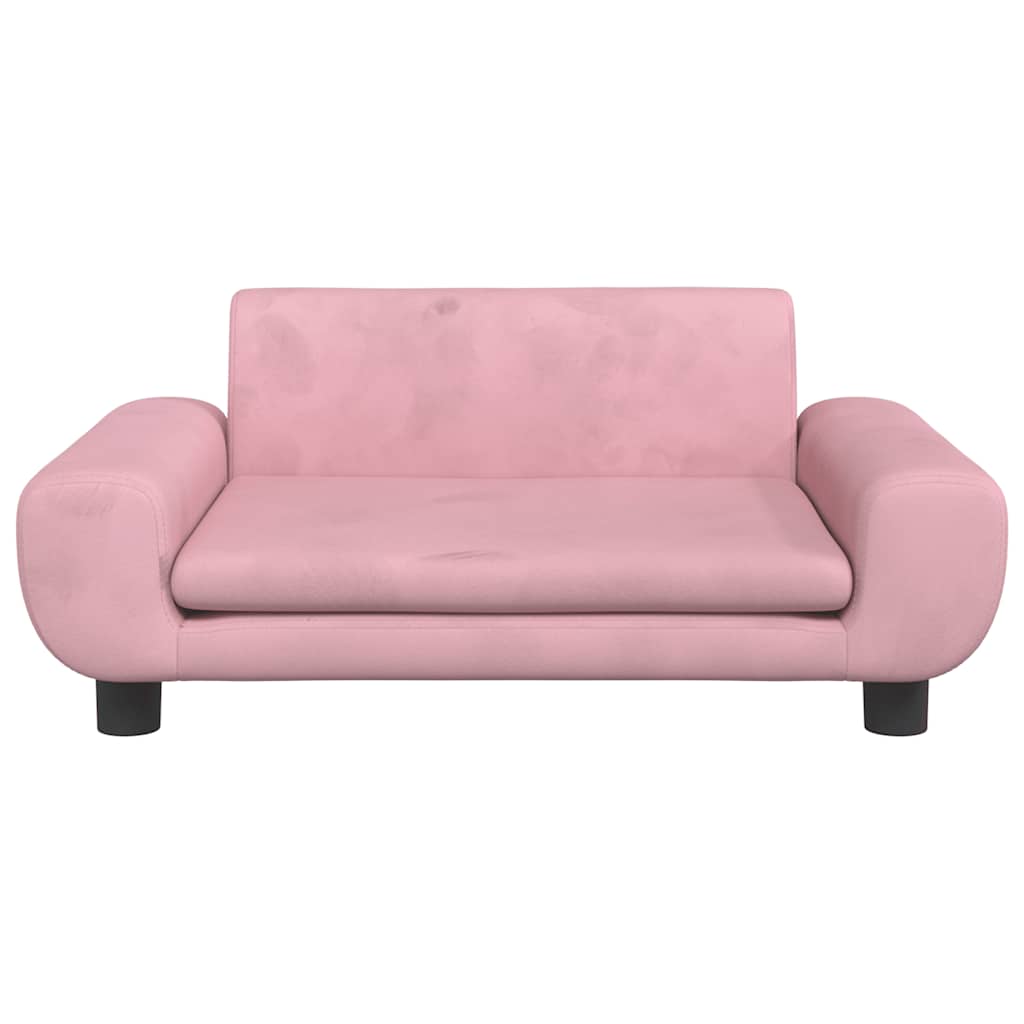 Divano per Bambini Rosa 70x45x33 cm in Velluto | homemem39