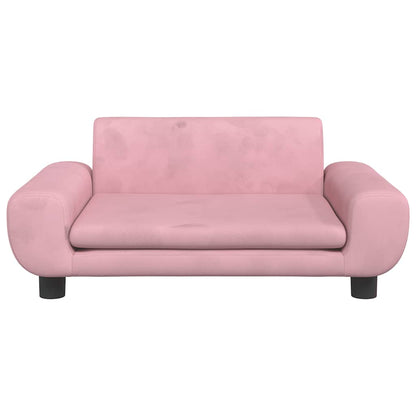 Divano per Bambini Rosa 70x45x33 cm in Velluto | homemem39