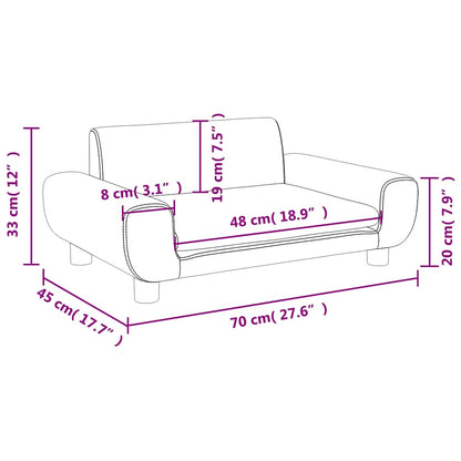 Divano per Bambini Rosa 70x45x33 cm in Velluto | homemem39