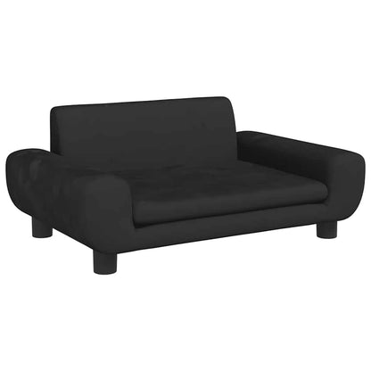 Divano per Bambini Nero 70x45x33 cm in Velluto | homemem39
