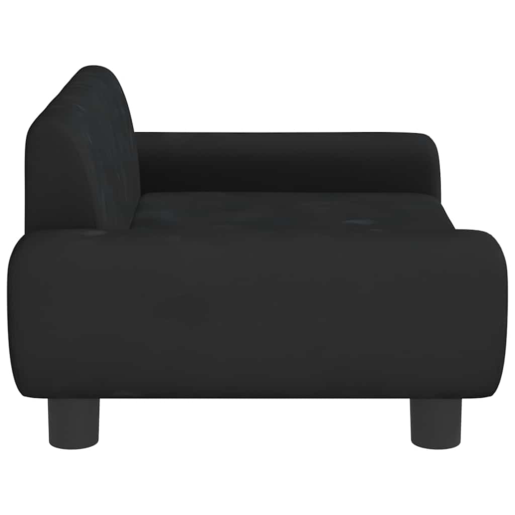 Divano per Bambini Nero 70x45x33 cm in Velluto | homemem39