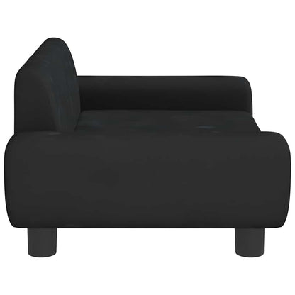 Divano per Bambini Nero 70x45x33 cm in Velluto | homemem39