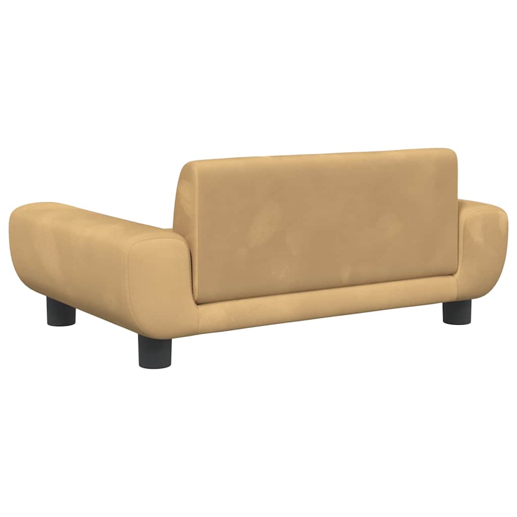 Divano per Bambini Marrone 70x45x33 cm in Velluto