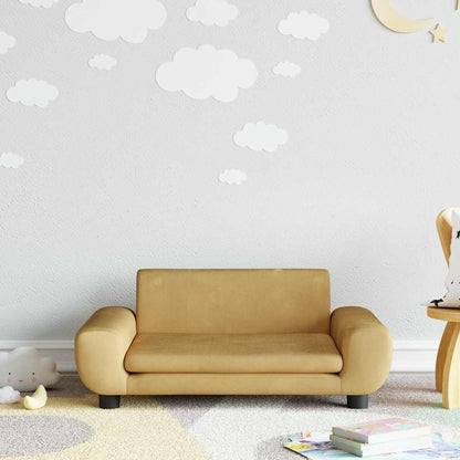 Divano per Bambini Marrone 70x45x33 cm in Velluto