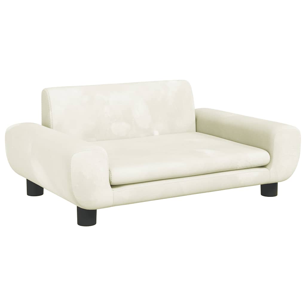 Divano per Bambini Crema 70x45x33 cm in Velluto | homemem39
