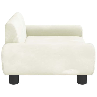 Divano per Bambini Crema 70x45x33 cm in Velluto | homemem39