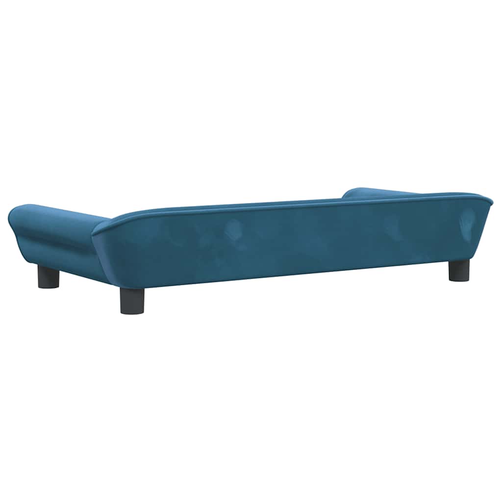 Divano per Bambini Blu 100x50x26 cm in Velluto | homemem39