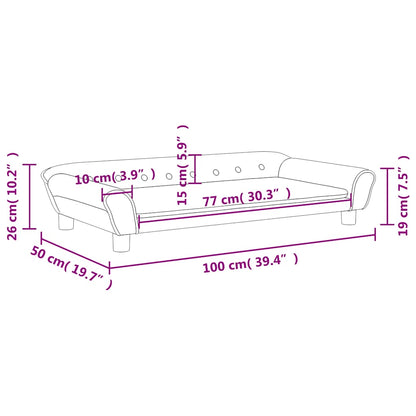 Divano per Bambini Blu 100x50x26 cm in Velluto | homemem39